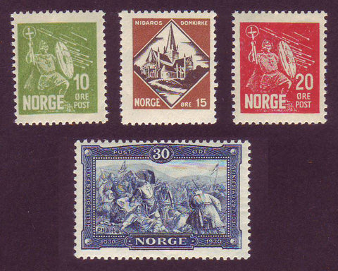 NO0150-531 Norway Scott # 150-53 VF MNH, Death of Olaf 1930
