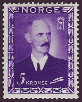 NO02782 Norway Scott # 278 VF MH - Haakon VII 1946