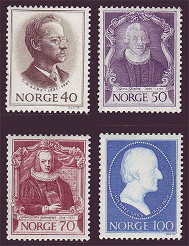 NO0562-651 Norway Scott # 562-65 MNH** Norwegian Zoologists 1970