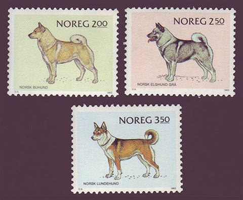 NO0816-181 Norway Scott # 816-18 MNH, Farm Dogs 1982