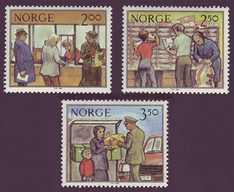 NO0833-351 Norway Scott # 833-35 MNH, Postal Services 1984