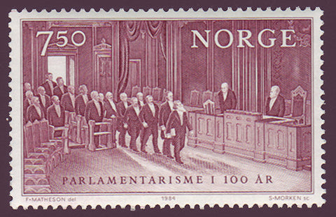 NO08541 Norway Scott # 854 MNH, Parliament 100 years - 1984