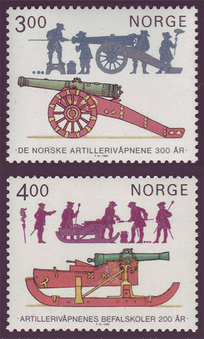 NO0858-591 Norway Scott # 858-59 MNH, Norwegian Artillery 1985