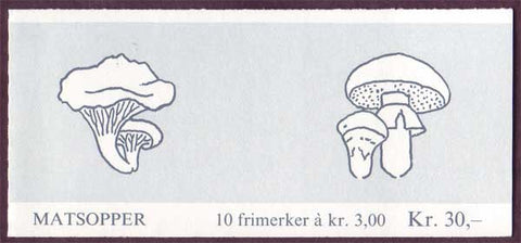 NO0889a Norway booklet Scott # 889a, Mushrooms III 1989