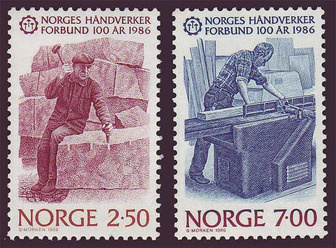 NO0890-911 Norway Scott # 890-91 MNH, Craftsmen 1986