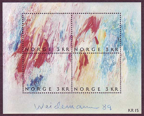 NO09471 Norway  Scott # 1035 MNH, Stamp Day - Art 1989