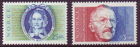 NO0948-491 Norway Scott # 948-49 MNH, Norwegian Writers 1989