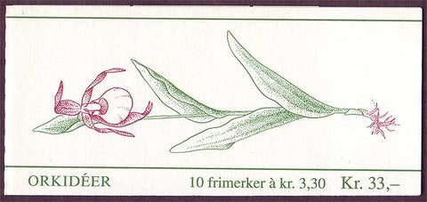 NO0973a Norway booklet Scott # 973a, Orchids II 1992