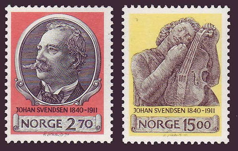 NO0982-831 Norway Scott # 982-83 MNH, Johan Svendsen 1990