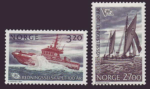 NO0993-941 Norway Scott # 993-94 MNH, Lifeboat Service 1991