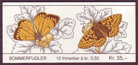 NO1052b Norway booklet  Scott # 1052b, Butterflies II  1994