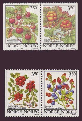 NO1086-891 Norway Scott # 1086-89 MNH, Berries 1995-96