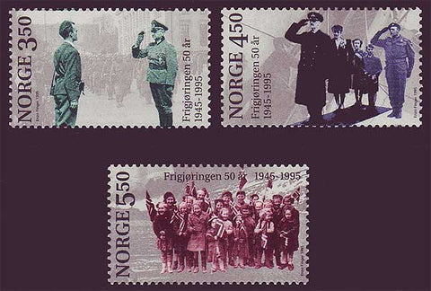 NO1096-981 Norway Scott # 1096-98 MNH,  End of WWII - 1995