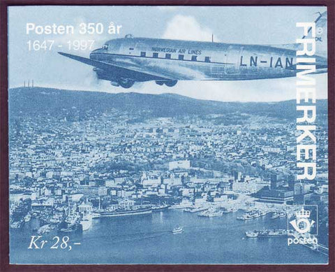 NO1133a Norway booklet Scott # 1133a, Post Office 350th Anniversary 1996