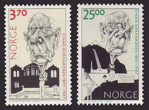 NO1170-711 Norway Scott # 1170-71 MNH, Einar Gerhardsen - 1997