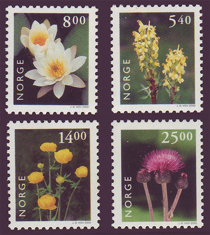 NO1244-471 Norway Scott # 1244-47 MNH, Wildflowers 2000