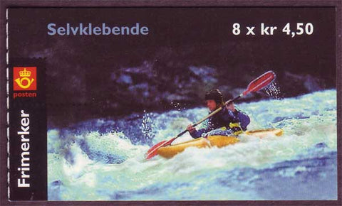 NO1294a Norway booklet Scott # 1294a, Kayaking 2001