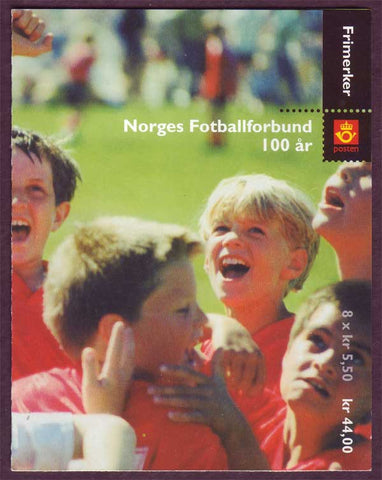 NO1331a Norway booklet Scott # 1331a, Football (Soccer) 2002