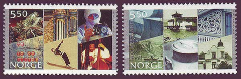 NO1334-351 Norway Scott # 1334-35 MNH, City Charters 2002