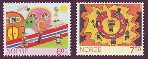 NO1425-261 Norway Scott # 1425-26 MNH,  Children's Drawings 2005