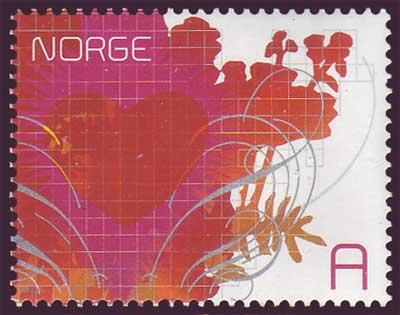 NO14571 Norway Scott # 1457 MNH, Valentines Day 2006