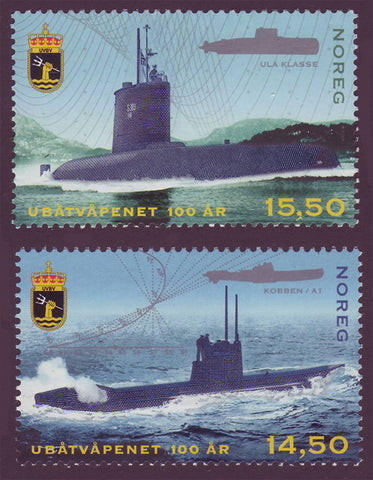NO1580-811 Norway Scott # 1580-81 MNH, Norwegian Navy Submarines 2009