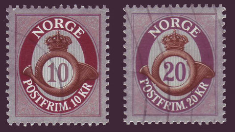 NO1752 Norway Scott # 1723-24 MNH 10kr, 20kr Posthorn Type - 2013