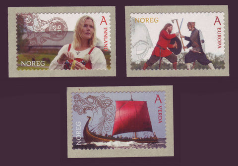 NO1725-265 Norway  Scott #1735-37 MNH, Vikings 2014
