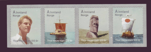NO1738-41 Norway Scott #1738-41 VF USED, Thor Heyerdahl 2014