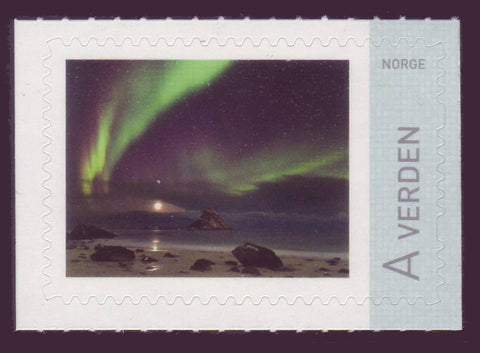Norwegian Personalized Stamp Issue. Generic image: the Aurora Borealis. 