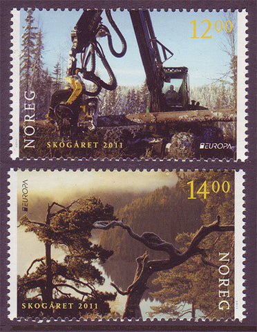 NO1650-51 Norway Scott # 1650-51 MNH, Year of the Forest - Europa 2011