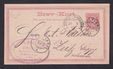 NO4013 Norway Postal Card  #13 used - 1889