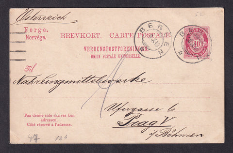 NO4062 Norway Postal Card  #62 used - 1910