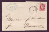 NO5053 Norway 3sk Domestic Folded Business Letter - 1876