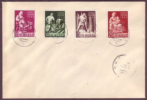 NO5111PH Norway       First Day Cover,      People at Work 1944