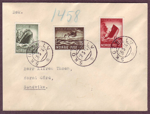 NO5112PH Norway       First Day Cover,   Shipwreck Survivors 1944