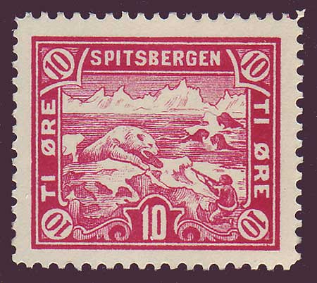 NO7096 Norway 
      Spitsbergen 1906
      (3rd printing)

        S&amp;A # 10 VF MH