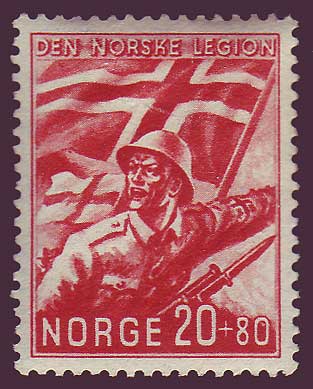 NOB242 Norway Scott # B24 VF MH, Norwegian Legion 1941