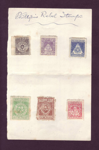Philippine Revolutionary Stamps - Set of 6 MH - 1898
