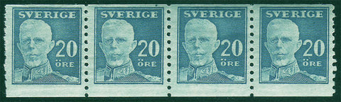 SW0141x41 Scott # 141 MNH** strip of 4.   Gustaf V 1920-21