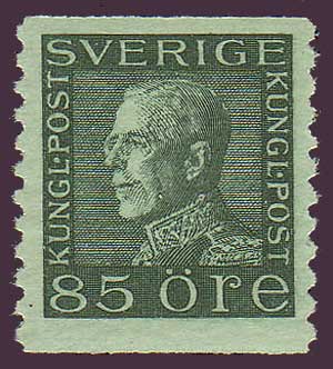 SW01861PE Scott # 186 VF MNH**.  King Gustaf V 1921-36