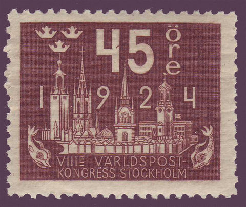 SW02051(2) Sweden Scott # 205 VF MNH** World Postal congress 1924