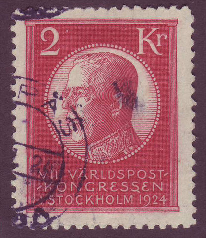 SW02105 Sweden Scott # 210 VF used. Universal Postal Congress 1924