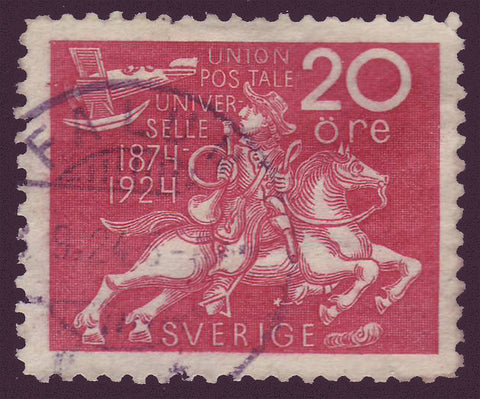 SW02165 (2) Sweden Scott # 216 VF used. 50th Anniversary U.P.U. 1924