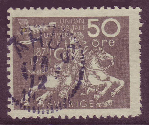 SW02225PE Sweden Scott # 222 F-VF,  Universal Postal Union 1924
