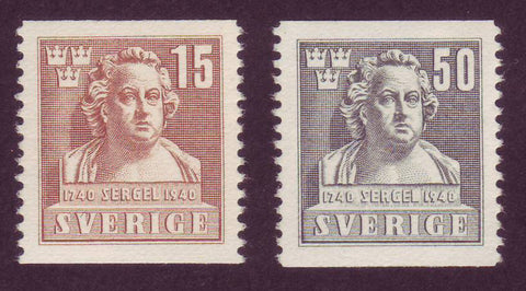 Sweden stamp showing the bust of Tobias Sergel, Swedish sculptor