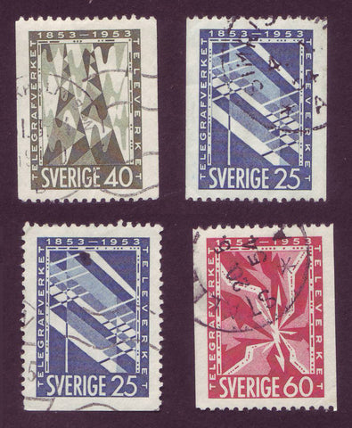 SW0452-555 Sweden Scott # 452-55 Used 1953