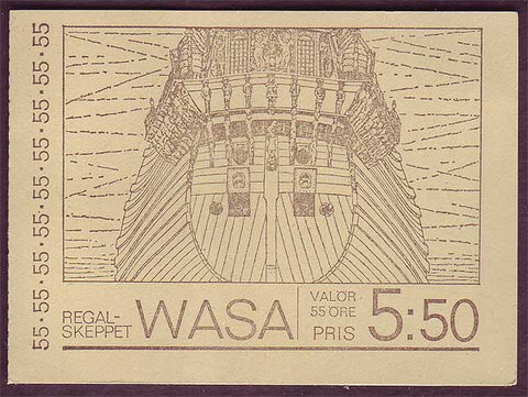SW0830a1 Sweden       Scott # 830a /      Facit H225,       Wasa Warship