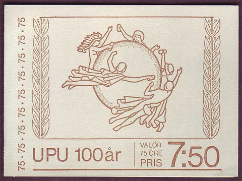 SW1085a1 Sweden          Scott # 1085a /        Facit H276,      Universal Postal Union - 100 years