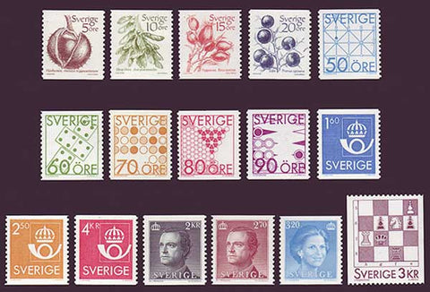SW1430-451 Sweden                   Scott # 1430-45  MNH,         Definitives 1983-85